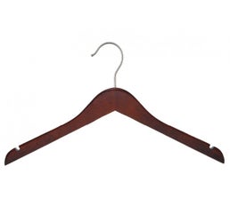 Personalized Custom Hangers - 17" Low Gloss Mahogany