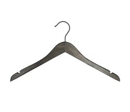 Custom Hangers, Design Your Own Wooden Shirt Hanger, 17"-Low Gloss Espresso