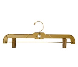 Plastic Skirt/Pant Hangers - Heavy Weight - 14" Gold Finish