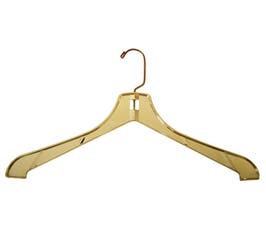 Plastic Suit Hangers - Heavy Weight - 17" Gold Finish