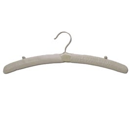 Satin Hangers - Chrome Hardware - 15 1/2" Ivory