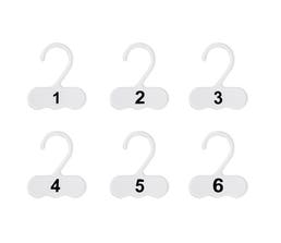 Numbered Fitting Room Checks - White - 150 Count