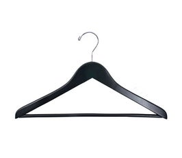 Wooden Suit Hangers - Flat - 17" Black Finish