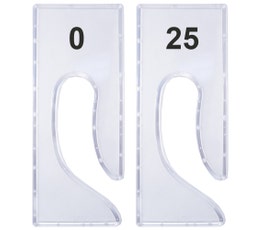 Clear Queen Size Divider with Black Imprint, Numerical Sizes: 0 - 66, 50/Carton
