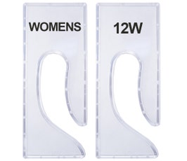 Clear Queen Size Divider with Black Imprint, Women's Sizes: 12W - PXL, 50/Carton