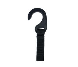 Heavy Duty Hook with Nylon Strap for Clothes Hanger Management in Backroom/Stockroom, 7”- Black, 12/CTN.