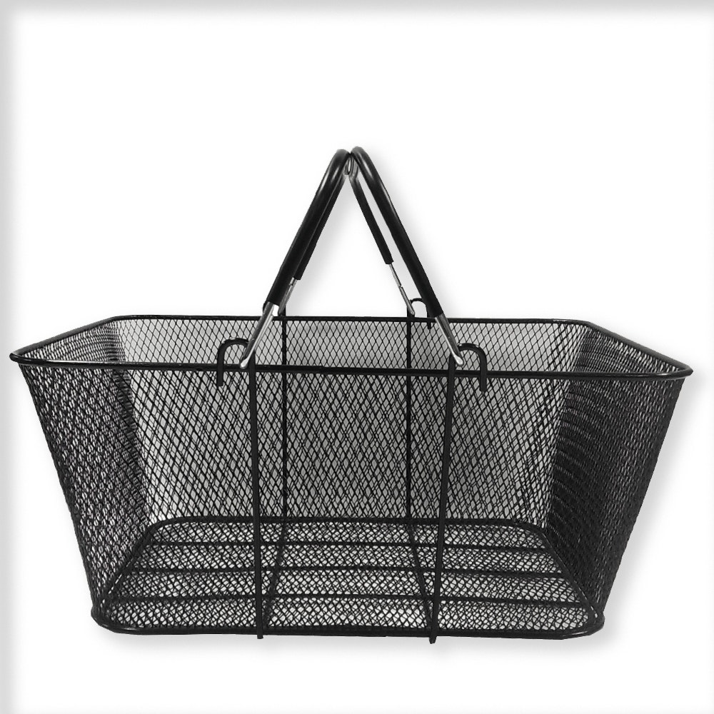 Only Hangers Set of 12 Black Shopping Basket Set 