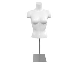 Polyethylene Female Shirt Form w/Counter Base