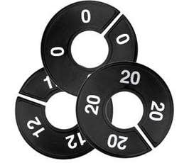 Plastic Size Dividers w/Larger Cut Out – Round Black, Imprinted Numerical Sizes: 0 - 66