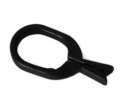 Plastic Ring Clips - 2" Black - 100 Count