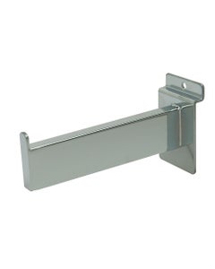 6" Straight Arm Faceout with Rectangular Tubing for Slatwall, Chrome