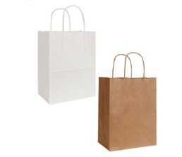Kraft Shopping Bags, Small 