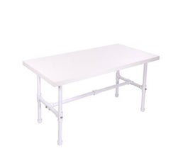 Pipeline Small Nesting Table with Top- White Gloss