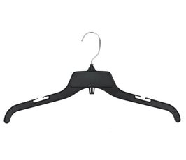 Plastic Top Hangers - (VICS) Lightweight - 17" Black