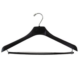 Plastic Suit Hangers - Concave Wide-Shouldered - 19" Black