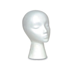 Mannequin Display Head - 11 1/2" Tall White