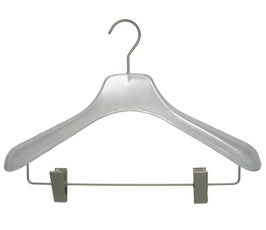 Concave Frosted Flare Display Suit Hanger w/drop bar